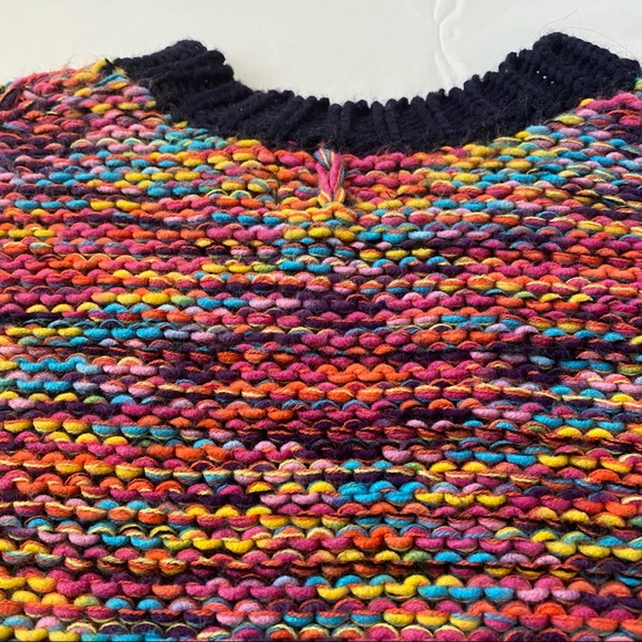 Molly Bracken multicolored crew neck knit jumper sweater women’s small/medium - Picture 10 of 12
